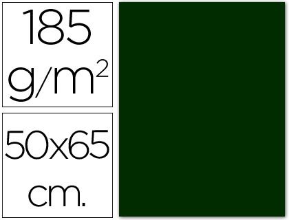 Cartulina Guarro 50x65cm. 185g/m² verde amazona